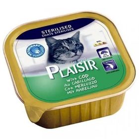 Plaisir Ezme Morina Balıklı 12x100 gr Kısırlaştırılmış Kedi Konservesi