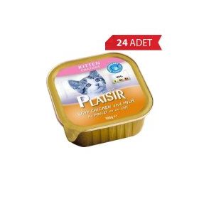 Plaisir Ezme Tavuklu 24x100 gr Yavru Kedi Konservesi