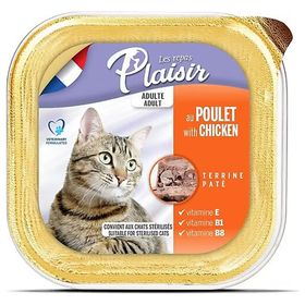 Plaisir Ezme Tavuklu 6x100 gr Kısırlaştırılmış Kedi Konservesi