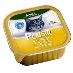 Plaisir Hindi Etli 12x100 gr Pate Yetişkin Yaş Kedi Maması