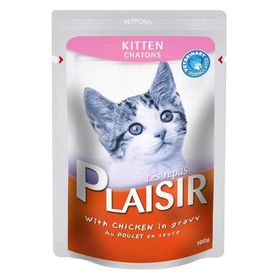 Plaisir Kitten Tavuklu Pouch 100 gr Yavru Kedi Konserve