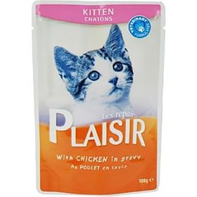 Plaisir Kitten Tavuklu Pouch 100 gr Yavru Kedi Konserve