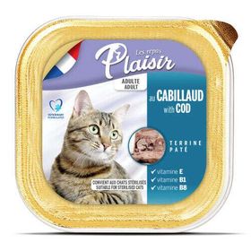 Plaisir Morina Balıklı Pate Kısırlaştırılmış ve Yetişkin 100 gr Kedi Yaş Maması