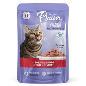 Plaisir Parça Etli Sığır Hindili 100 gr Kedi Yaş Mama