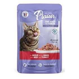 Plaisir Parça Etli Sığır Hindili 100 gr Kedi Yaş Mama