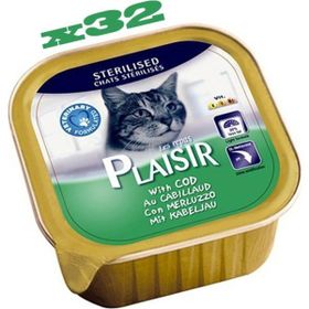 Plaisir Pate 100 gr Morina Balıklı Kısırlaştırılmış Adult Yaş Kedi Maması