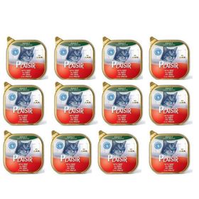 Plaisir Pate 12x100 gr Yaş Yetişkin Kedi Maması