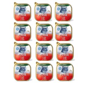 Plaisir Pate 12x100 gr Yaş Yetişkin Kedi Maması