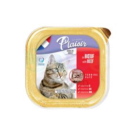 Plaisir Pate Biftekli Ezme 100 gr Yetişkin Kedi Konservesi