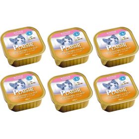 Plaisir Pate Kitten Yavru 6 Adet Tavuklu Sütlü Kedi 100 gr Yaş Konserve Maması
