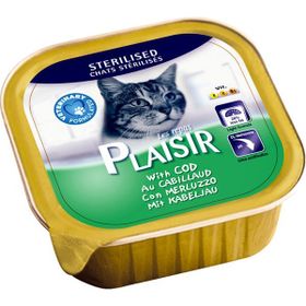 Plaisir Pate Morinalı Sterilised Plaisir Yaş 4x100 gr Kedi Maması