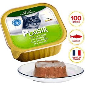 Plaisir Pate Somon Etli Adult Plaisir Yaş 12x100 gr Kedi Maması