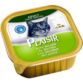 Plaisir Pate Somon Etli Yaş 8x100 gr Kedi Maması