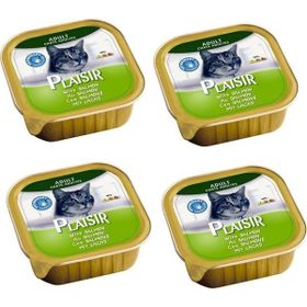 Plaisir Pate Somonlu 100 gr 4 Adet Kedi Yaş Konserve Maması