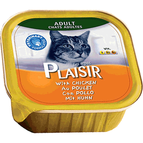Plaisir Pate Tavuk Etli Adult Plaisir Yaş 100 gr Kedi Maması