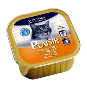 Plaisir Pate Tavuk Etli Kısırlaştırılmış Adult Plaisir Yaş 100 gr Kedi Maması