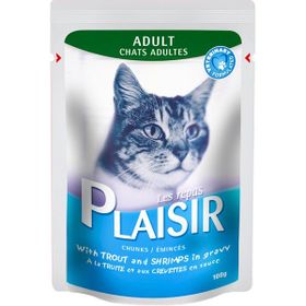 Plaisir Pouch Alabalıklı Karidesli Özel 12x100 gr Kedi Maması