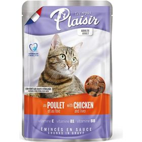 Plaisir Pouch Tavuk Etli ve Ciğerli 22x100 gr Kedi Maması
