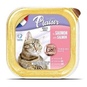 Plaisir Somon Balıklı Pate Kısırlaştırılmış ve Yetişkin 100 gr Kedi Yaş Maması