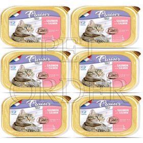 Plaisir Somon Balıklı Yetişkin 6x100 gr Kedi Yaş Mama