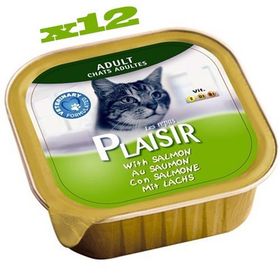 Plaisir Somonlu Yaş 12x100 gr Kedi Maması