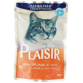Plaisir Sterilised Tavuklu Pouch 100 gr Kedi Konserve