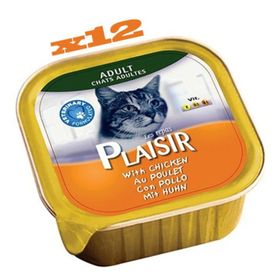 Plaisir Tavuk Etli 12x100 gr Pate Yaş Kedi Maması