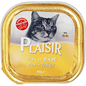 Plaisir Turkey Pate Hindili Ezme Konserve Yaş Yetişkin 100 gr Kedi Maması