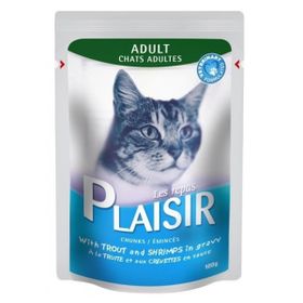 Plaisir With Troutshrımps Alabalık ve Karidesli 100 gr Yetişkin Kedi Konservesi Pouch