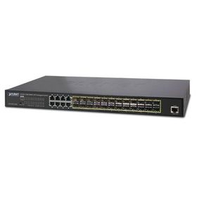 Planet PL-GS-5220-16S8CR 24 Port Gigabit Mini-Gbıc SFP 8 Port Gigabit Ethernet L2 Yönetilebilir Switch