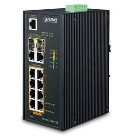Planet PL-IGS-4215-8P2T2S 8 Port Gigabit PoE+ 2 Port 10-100T 2 Port SFP 240 W PoE Endüstriyel PoE Switch