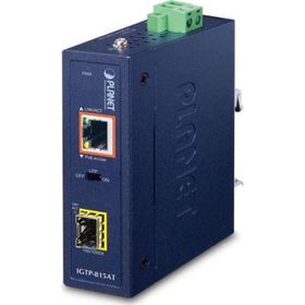 Planet PL-IGTP-815AT 100/1000Base-X to 10/100/1000Base-T PoE+ Endüstriyel PoE+ Media Converter