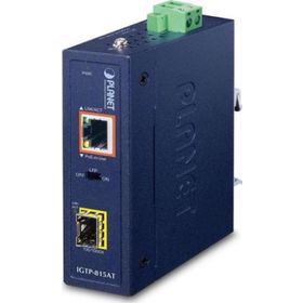 Planet PL-IGTP-815AT 100/1000Base-X to 10/100/1000Base-T PoE+ Endüstriyel PoE+ Media Converter