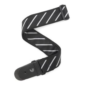 PlanetWaves T20W1409 Tie Stripes Siyah Gri Gitar Askısı