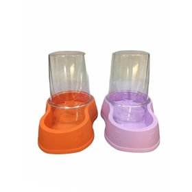 Plast Art Hazneli 2x1.5 lt Kedi Köpek Mama ve Su Kabı