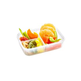 Plastart 3 Bölmeli Fresh Box Dikdörtgen Saklama Kabı