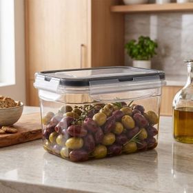 Plastart Fresh Box Dikdörtgen Izgaralı 1300 ml Saklama Kabı