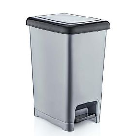 Plastik Dünyası Slim Gri 25 lt Pedallı Çöp Kovası