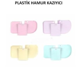 Plastik Hamur Kazıyıcı Hamur Kesici Şanti Tarağı 3'lü Set