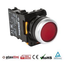 Plastim PB0-AA42 Kırmızı 1NC Normal Buton