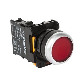 Plastim PB0-AA42 Kırmızı 1NC Normal Buton