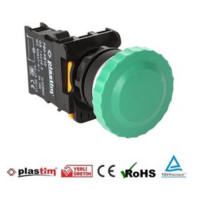 Plastim PB0-AC31 Yeşil 1NO Yaylı Mantar Buton