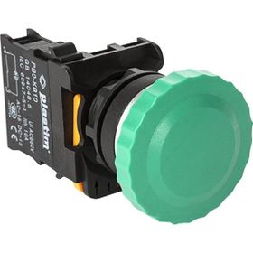 Plastim PB0-AC31 Yeşil 1NO Yaylı Mantar Buton