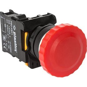 Plastim PB0-AC42 Kırmızı 1NC Yaylı Mantar Buton