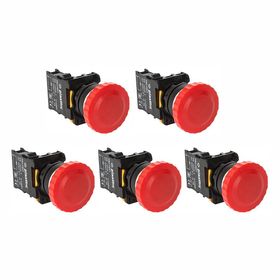 Plastim PB0-AC42 Kırmızı 1NC Yaylı Mantar Buton