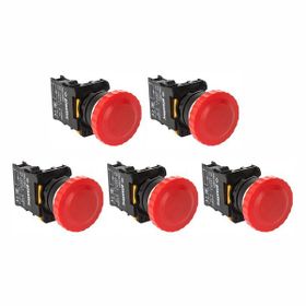 Plastim PB0-AC42 Kırmızı 1NC Yaylı Mantar Buton