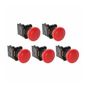 Plastim PB0-AC42 Kırmızı 1NC Yaylı Mantar Buton