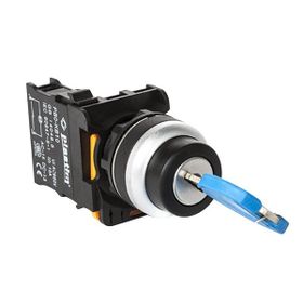 Plastim PB0-AG21 0-1 Siyah 1NO Kalıcı Anahtarlı Mandal Buton