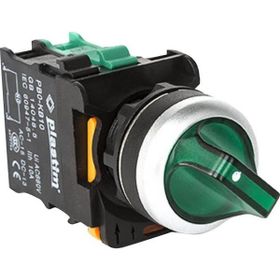 Plastim PB0-AK123B5 0-1 1NO 24V Yeşil Led Işıklı Mandal Buton
