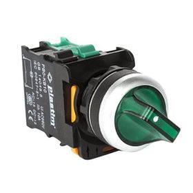 Plastim PB0-AK123B5 0-1 1NO 24V Yeşil Led Işıklı Mandal Buton